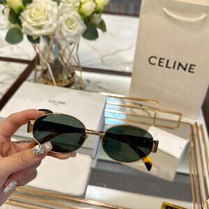 Celine Triomphe Gold Metal Sunglasses